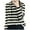 Black, variant on Womens Drawstring Hoodie Loose Casual Hooded Striped Sweater Long Sleeved Top Beige