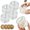 4PCS, variant on Garlic Twister Mincer, 6/4/2 PCS Clear Manual Garlic Twister and Ginger Mincer Tool, Mini Multi-Functional Manual Grinder, Kitchen Chopper Masher & Compact Crusher Set for Herb Onion Nuts