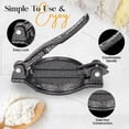thumbnail image 3 of Alpine Cuisine Cast Iron Gordita Press 5 Inch, Durable Gordita Maker Suitable For Flour, Chapattis, Roti & Corn Press, Comfortable & Lightweight, Easy To Clean & Use, 3 of 7