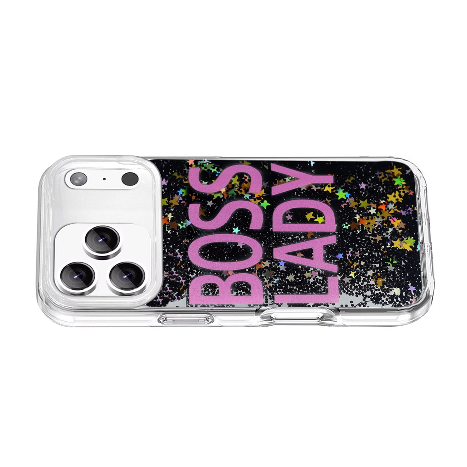 Liquid Quicksand Glitter Cover Case for iPhone 17 Pro Max - Black