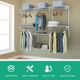 thumbnail image 3 of Adjustable Wall Mounted Closet Rack System with Shelf, 3 of 10