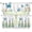 Blue Butterfly Daisy, variant on Pink Cherry Blossom Kitchen Curtains Tiers and Valances Set 3 Piece for Windows Festival Kitchen Window Curtains Set, Home Decor Valances for Living Room