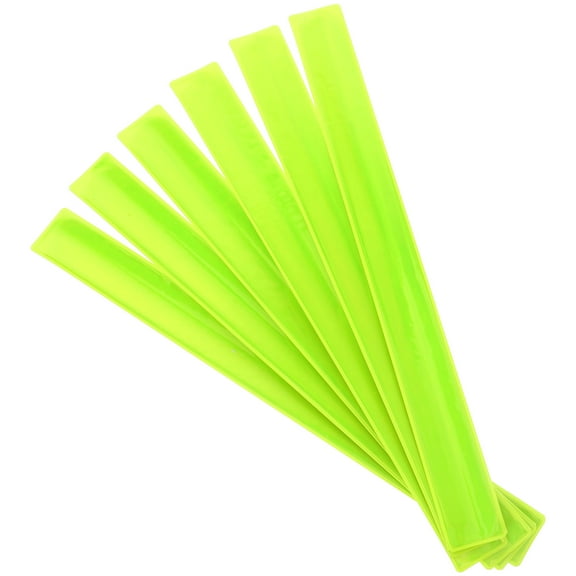 6 Pcs Papa Circle Snap Bracelets Wrist Straps Bands Vest Night Run Yellow