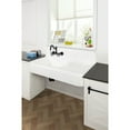 thumbnail image 2 of Kingston Brass GCKWS422117 Petra Galley 42" Cast Iron Wall Mount Kitchen Sink with Drainboard, White, 2 of 9