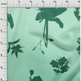 thumbnail image 3 of oneOone Cotton Jersey Green Fabric Abstract-Uneven Floral Silhouette Pattern Sewing Material Print Fabric By The Yard 58 Inch Wide, 3 of 4