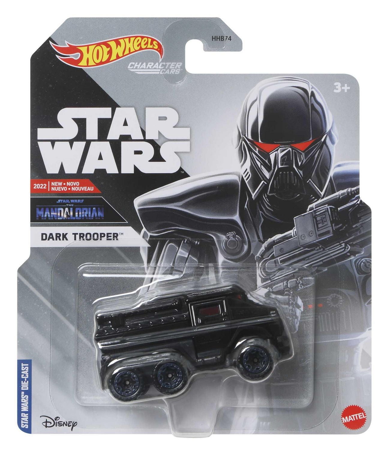Hot Wheels Star Wars Dark Trooper Car, Gift for Kids 3 Years & Up & Collectors