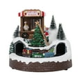 thumbnail image 5 of Christmas Village Decor with Popcorn Wagon, Lit Tree, Santa & Train,LED - Illuminated Tabletop Decoration for Festive Indoor Ambiance, Ideal Holiday Gift,Christmas Decor, 5 of 9