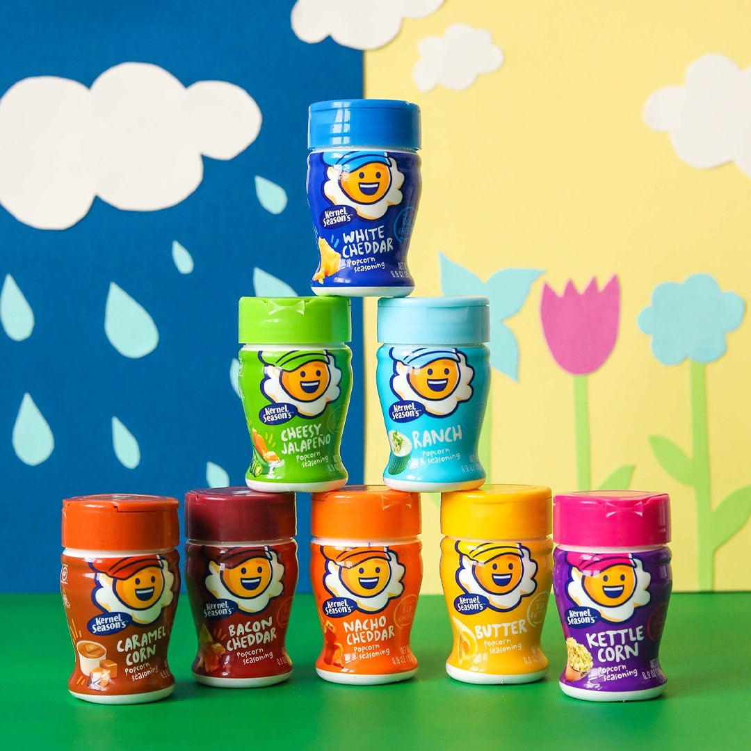 Kernel Season s Classic Mini Popcorn Seasoning Small Food Sampler Set Assorted Variety Pack 8 Flavorings Count Walmart
