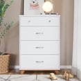 thumbnail image 3 of Child Craft Soho 42" Interlocking 4-Drawer Chest for Nursery or Bedroom, Tip-Resistant, Modern Style, White/Natural, 3 of 8