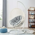 thumbnail image 2 of Modway Chaise Balançoire de Patio Extérieur avec Support en Blanc Gris, 2 of 9
