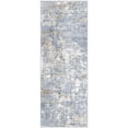thumbnail image 4 of UERMEI 3'x8' Runner Rug, Washable Non-Slip Indoor Runner Rug for Kitchen Halfway Laundry Bedroom Living Room Carpet Area Rug, 3x8 ft Abstract Low Pile Kitchen Runner Rug, Glacier Blue, 4 of 9