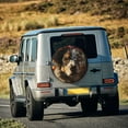 thumbnail image 5 of Logiee Flower Crown Dog Print Spare Tire Cover, Universal Wheel Protectors,Waterproof Dust-Proof UV Sun Wheel Tire Cover,Fit for SUV, RV, Travel Trailer, Truck-16 inch, 5 of 6