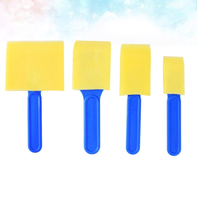 DEEPCRAFF 12Pcs Art Painting Sponge Brush Blue Compact Design Safe Smooth Material for Painting and Crafts