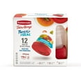thumbnail image 1 of Rubbermaid TakeAlongs Twist & Seal Food Storage Containers, Assorted Sizes, Ruby, 6 Pack, 1 of 5