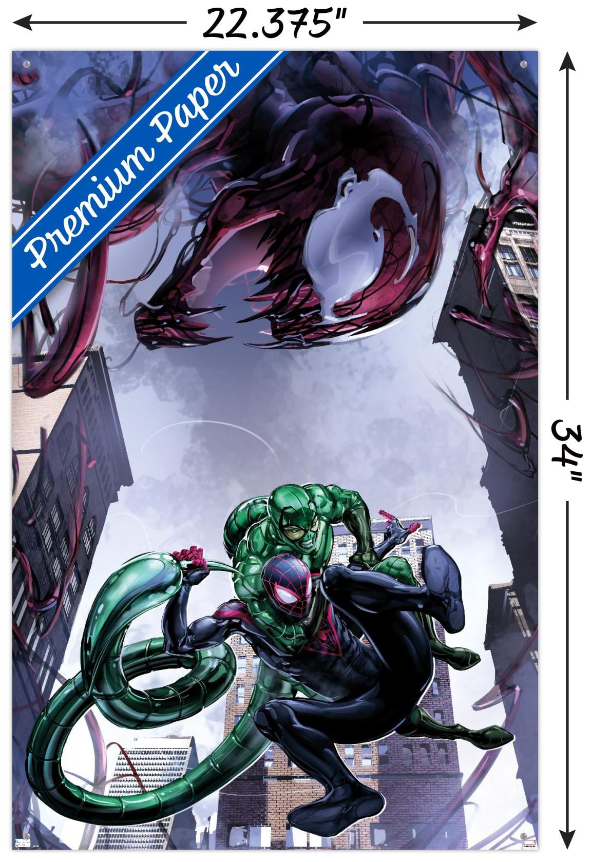 Marvel Comics - Spider-Man, Carnage, Scorpion - Absolute Carnage Miles Morales #1 Wall Poster with Pushpins, 22.375" x 34"