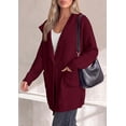 thumbnail image 6 of PRETTYGARDEN Women's Long Cardigans Hooded Chunky Sweaters Cozy Knit Jacket, Button up, Loose Fit, Pockets, Fall Coats, Trendy Casual, Going Out, Holiday Outfits, Winter Clothing, 6 of 10