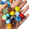 thumbnail image 2 of 42 piezas de canicas de cristal hechas a mano de DSHMIXIA, 1,6 cm, juguete brillante, 2 of 9