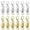 12Pcs | Gold & Silver, variant on Monebena Magnetic Necklace Clasps with Lobster Clasp,14K Gold and Silver Magnetic Jewelry Clasps for Necklaces Extender Magnetic Clasp Bracelet Closures