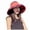 Brick Red, variant on Lispipm Women Wide Brim Sun Hats Summer Beach Fishing Hat Ladies Plaid Cotton Foldable Cap Outdoor Travel Bucket Caps for Hiking Red