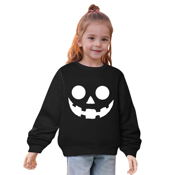 Halloween Baby Clothes Toddler Girl Boy Pumpkin Sweatshirt Crewneck Sweater Long Sleeve Pullover Fall Outfits Black 3 Years
