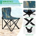 thumbnail image 4 of Folding Chair Camping Chair For Camping Picnicking Outdoor Beach and Travel Gold and Teal Butterflies, 4 of 8