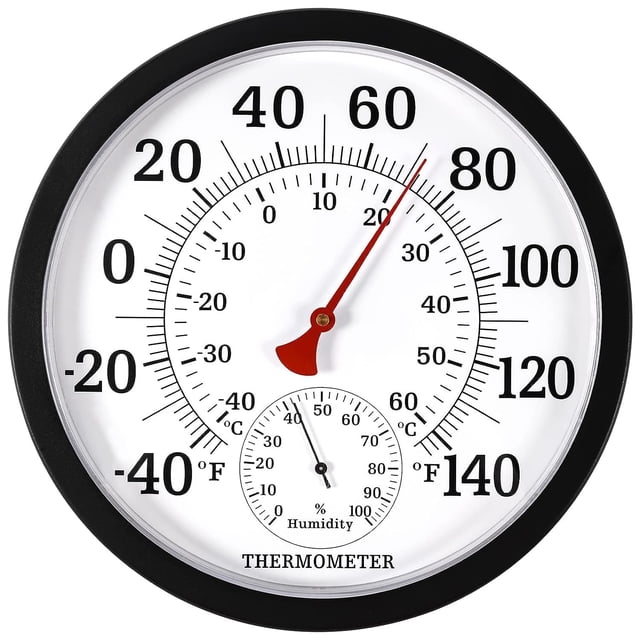 Termómetro MEINV para interiores y exteriores de 10,5 cm con números grandes