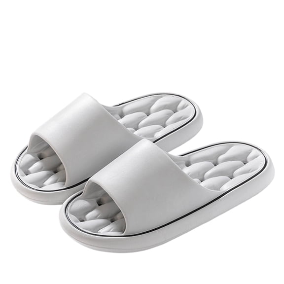 Xfvqtps Couples Shower Shoes Quick Drying Hollow Sole Lightweight Non Slip Breathable EVA Slide Shower Slippers House Slipper for Bathroom Indoor Outdoor Gray