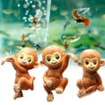thumbnail image 2 of Monkey Figurine Realistic Vivid Appearance - Cartoon Detailed High Simulation Resin Mini Monkey - Fish Tank Decoration Aquarium Ornament, 2 of 8