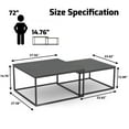 thumbnail image 2 of Chnnmbrn Coffee Tables, 2 Piece Set Square Nesting Table for Living Room, Black, 2 of 6