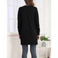 thumbnail image 3 of Women's Classic Draped Kimono Cardigans Long Sleeve Open Front Casual Knit Cardigan Sweaters Coat Soft Outwear, 3 of 11
