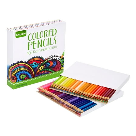 Crayola Assorted Colored Pencils, 100 Count Adult Coloring