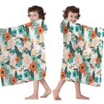 thumbnail image 4 of Pioneer Flower Floral Print Pattern Hooded Bath Towel，60"x35" for Ages 3 To 12 Kids, Quick Dry Lightweight Soft Microfiber Hood Beach Towel Cover Up for Kids, 4 of 7