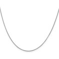 thumbnail image 2 of Solid 14K White Gold 0.9mm Box with Lobster Lock Chain - 18"- Made In Italy, 2 of 8