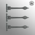 thumbnail image 2 of Renovators Supply Door Strap Hinge Black Wrought Iron Spear Tip 11 3/4 in. Set of 3, 2 of 9