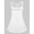 thumbnail image 2 of Tank Top de Talla Extra con Tiras Cruzadas Rosegal Camisetas sin mangas de talla grande, 2 of 5