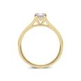 thumbnail image 2 of 14K Yellow Gold Radiant Shape Lab Grown Diamond Cathedral Solitaire Engagement Ring - 1 Carat (Ring Size: 6.5), 2 of 5