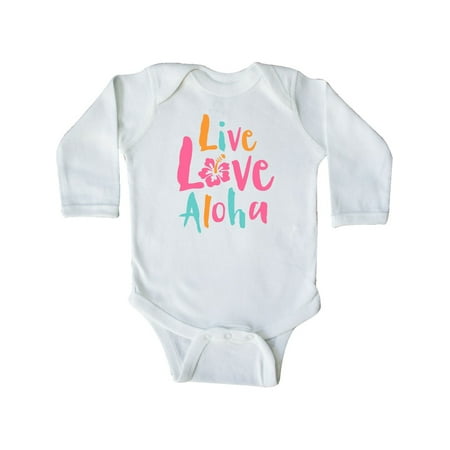 

Inktastic Live Love Aloha 2 Gift Baby Boy or Baby Girl Long Sleeve Bodysuit