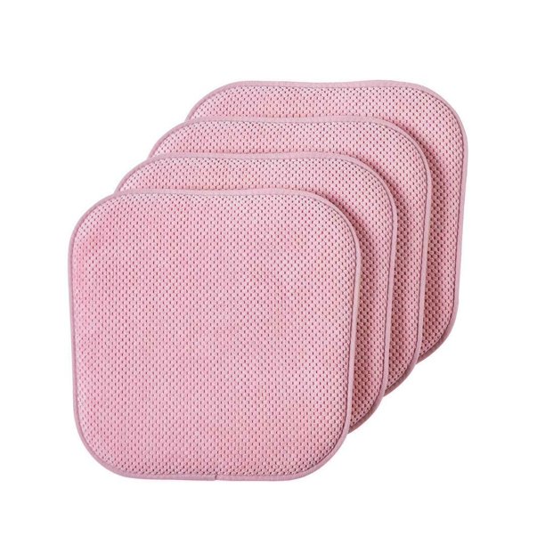 4 Pack Premium Memory Foam NonSlip Ultra Soft Chenille Surface Chair