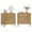 Oak, variant on 31.5" Tall Nightstand Set of 2 with 3 Drawers, Modern End Table with Storage for Living Room, Bedroom