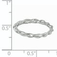 thumbnail image 4 of Sterling Silver Rhodium-Plated Twist Ring, 4 of 7