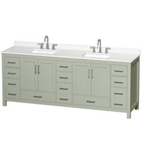Wyndham Collection Wcs141484d-Qtz-Us3mxx Sheffield 84" Free Standing Double Basin Vanity
