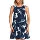 thumbnail image 1 of Fotbe Cute Shark Vestido de Verano sin Mangas para Mujer – Vestido Midi Línea A, Estilo Camiseta Floral, Vestido Playero Casual y Fluido, 1 of 7
