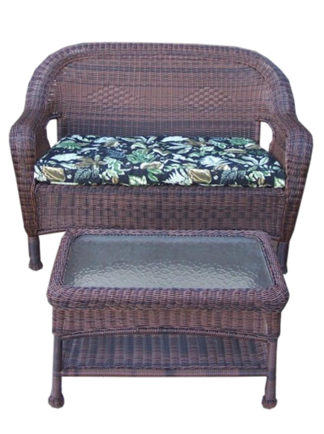 loveseat patio set on 53 5 2 Pc Coffee Brown Outdoor Wicker Loveseat And Coffee Table Set Walmart Com Walmart Com