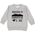 thumbnail image 2 of Inktastic Charlotte North Carolina Someone Loves Me Toddler Sweatshirt, 2 of 4