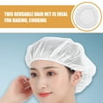thumbnail image 3 of 4pcs Hair Nets Elastic Mesh Hair Net For Food Service Workers Reusable Kitchen Cooking Cap White Cotton Net For Baking Chef, 3 of 8