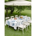 thumbnail image 5 of 52x70 Inch Outdoor Tablecloth with Umbrella Hole Zipper Rectangle Blue Poppy Floral Rectangular Tablecloths Outside Waterproof Spring Pastoral Butterfly Botanical Patio Table Cover for Picnic Party, 5 of 8