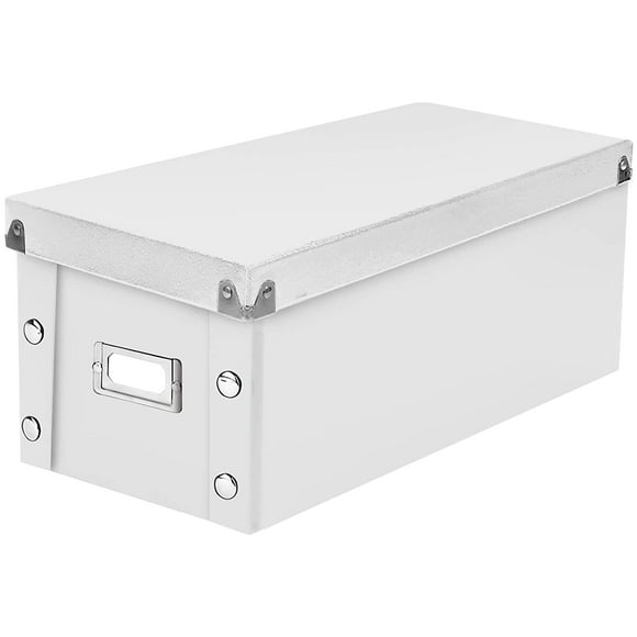 Snap-N-Store CD Storage Box - Pack of 1/2 - Durable Disc Holder with Lid to Store for Discs (1 Pack - DVD, White)