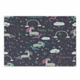 thumbnail image 1 of Colorful Cutting Board, Pastel Rainbow with Unicorns Dream Characters Tale Cartoon Illustration, Decorative Tempered Glass Cutting and Serving Board, Small Size, Multicolor, by Ambesonne, 1 of 1