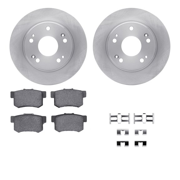 Dynamic Friction Company Rear Brake Rotors with 5000 Advanced Brake Pads includes Hardware 6512-59273