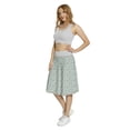 thumbnail image 3 of Women's Floral Botanical Beauty Romantic A-line Printed Skirt Casual Wear, 2XL, Grey Green and Pale Pink, by Ambesonne, 3 of 6